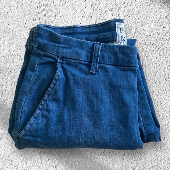 FRANK & EILEEN Jeans Wicklow Italian Performance Denim Straight Leg Blue Size 6 - Picture 10 of 16